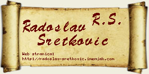 Radoslav Sretković vizit kartica